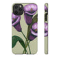 Floral Phone Case - Tough Cases, Purple Flower Design, Cell Phone Accessories, Gift for Her, Nature Lover Essentials