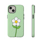 Floral Phone Case - Tough Cases for Nature Lovers, Cute Green Flower Design, iPhone Cover, Gift for Her, Spring Accessories