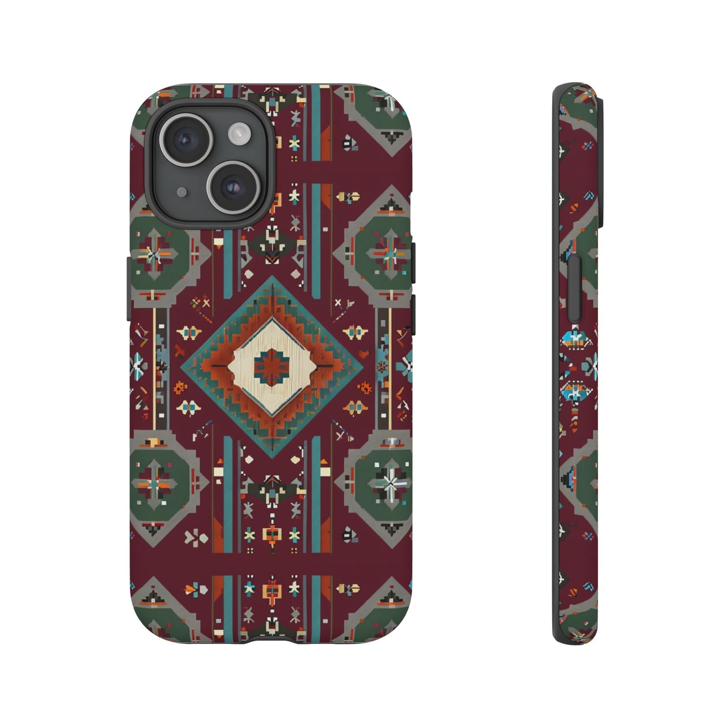 Tribal Pattern Phone Case - Boho Chic, Tough Durable Cover, Stylish Tech Accessory, Gift for Him/Her, Festival Essentials
