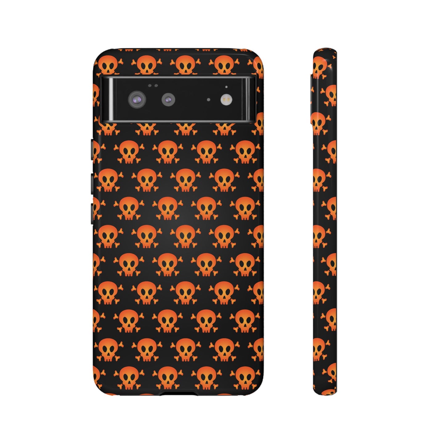 Halloween Skull Phone Case, Spooky Mobile Cover, Trick or Treat Accessory, Goth Gift, Skull Pattern Design