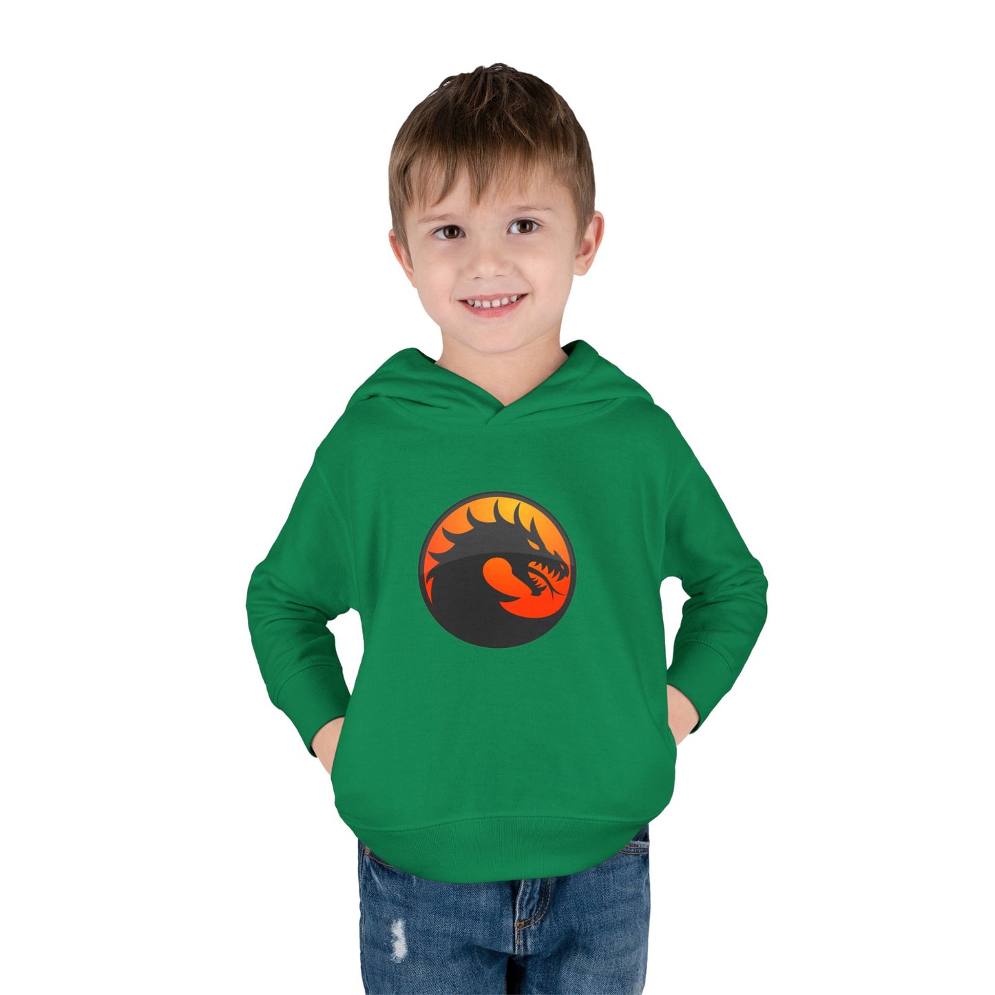 Toddler Fleece Hoodie with Dragon Design, Cozy Kids Pullover, Perfect for Playtime, Birthday Gift, Halloween Costume, Dragon Lover Apparel