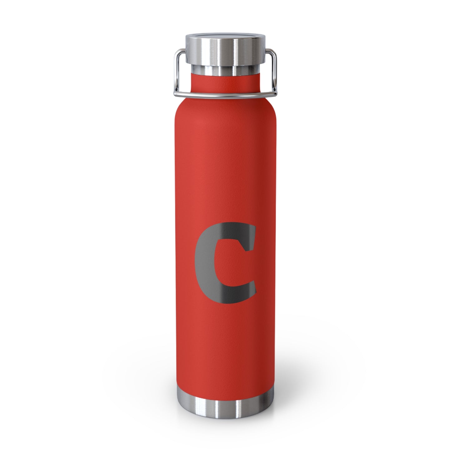 Personalized Copper Insulated Water Bottle, 22oz - "C" Custom Monogram, Travel Mug, Fitness Bottle, Hydration Gift, Eco-Friendly