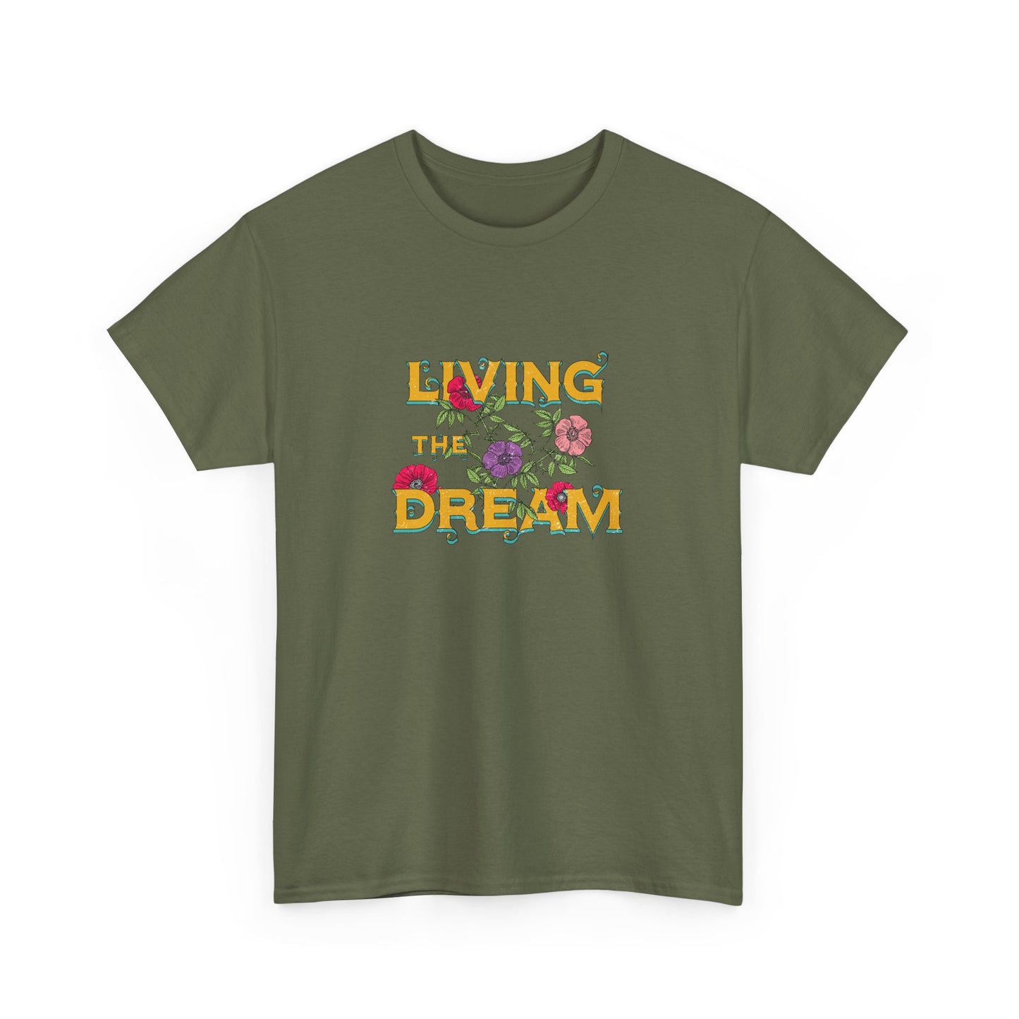 Living the Dream Floral Tee, Unisex Cotton T-Shirt, Inspirational Gift, Casual Everyday Wear, Flower Graphic Shirt, Summer Wardrobe [...]