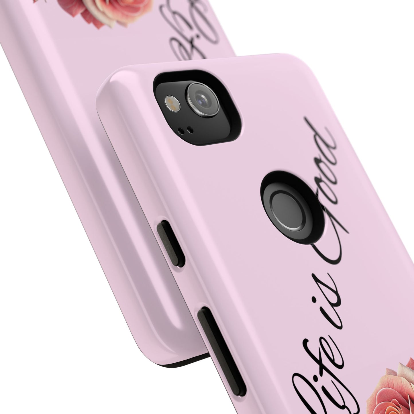 Roses & Positivity Phone Case - Floral Design, Life is Good, Tough Cases for Everyday Wear, Gift for Friends, Mother's Day, Spring [...]