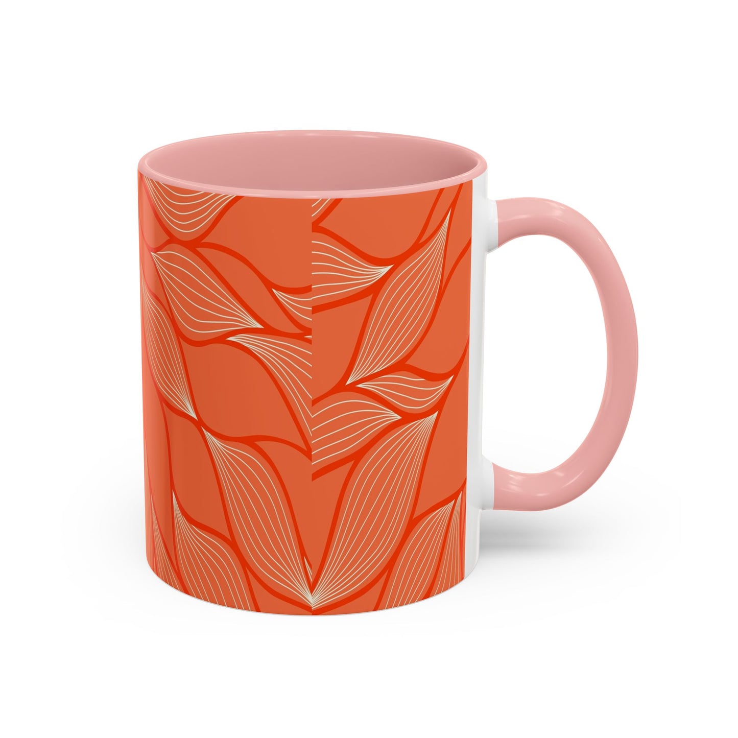 Stylish Accent Coffee Mug, Floral Pattern Drinkware, Unique Gift for Coffee Lovers, Home Decor, Kitchenware, Vibrant Design