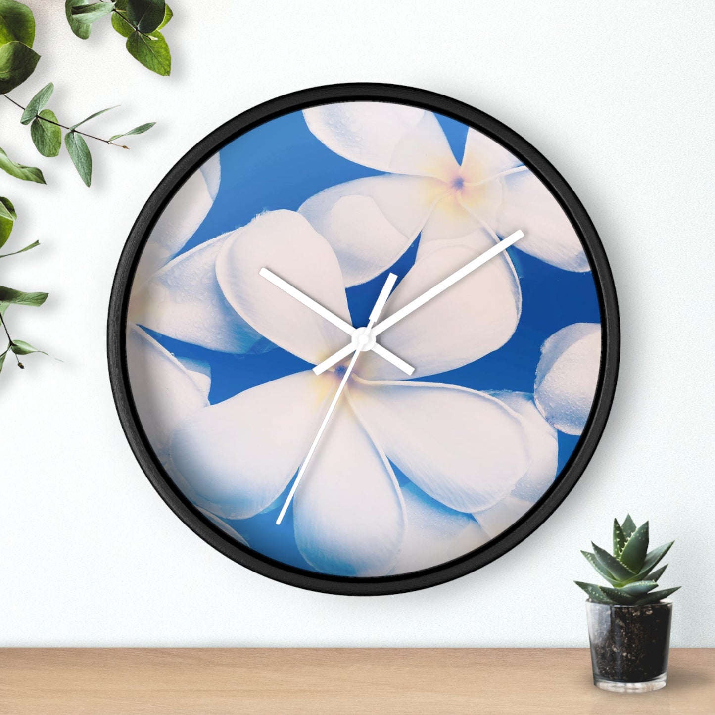 Serene Floral Wall Clock Perfect for Home Decor, Living Room