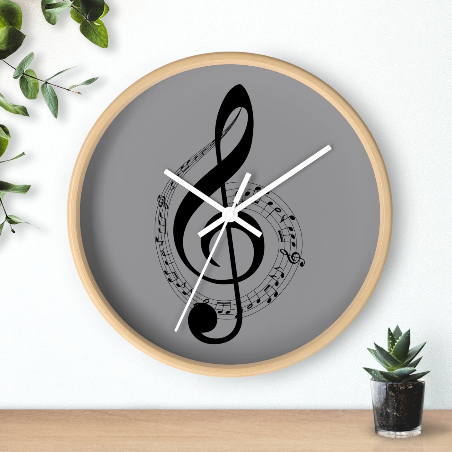 Musical Notes Wall Clock, Perfect Gift for Musicians, Home Decor