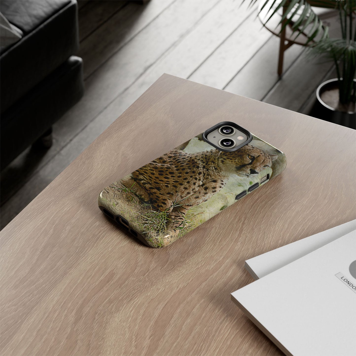 Cheetah Phone Case, Tough Cases, Animal Lover Gift, Wildlife Protection, Eco-Friendly Mobile Cover, Unique Phone Accessory