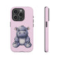 Cute Hippo Phone Case - Tough Cases, Animal Phone Cover, Kawaii Accessories, Gifts for Kids, Unique Tech Gear