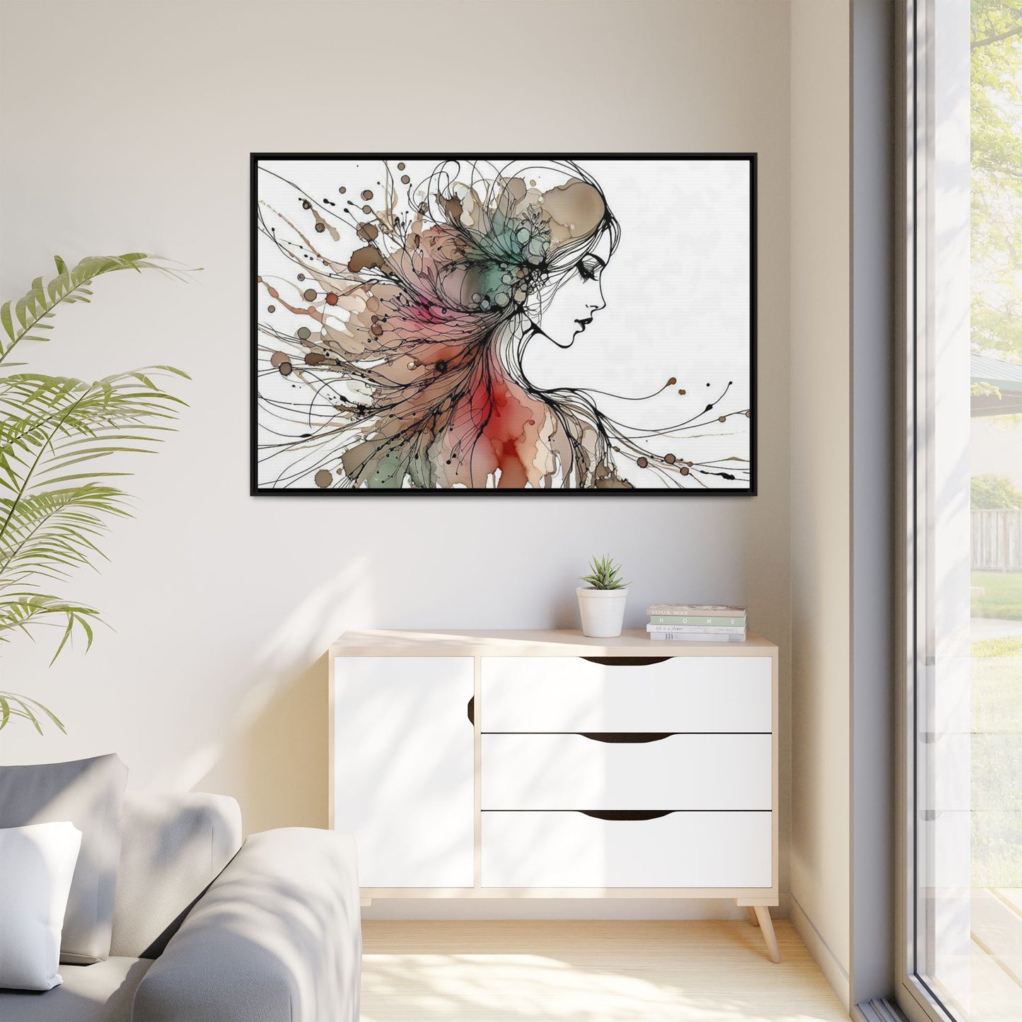 Matte Canvas, Framed (Multi-color) - Girl Whispers