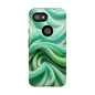 Stylish Phone Case, Tough Case, Green Abstract Design, Cell Phone Cover, Unique Gift, Trendy Accessory