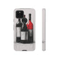 Wine Lover's Phone Case, Tough Phone Cover, Artistic Wine Design, Gift for Wine Enthusiasts, Customizable Case, Unique Wine Art