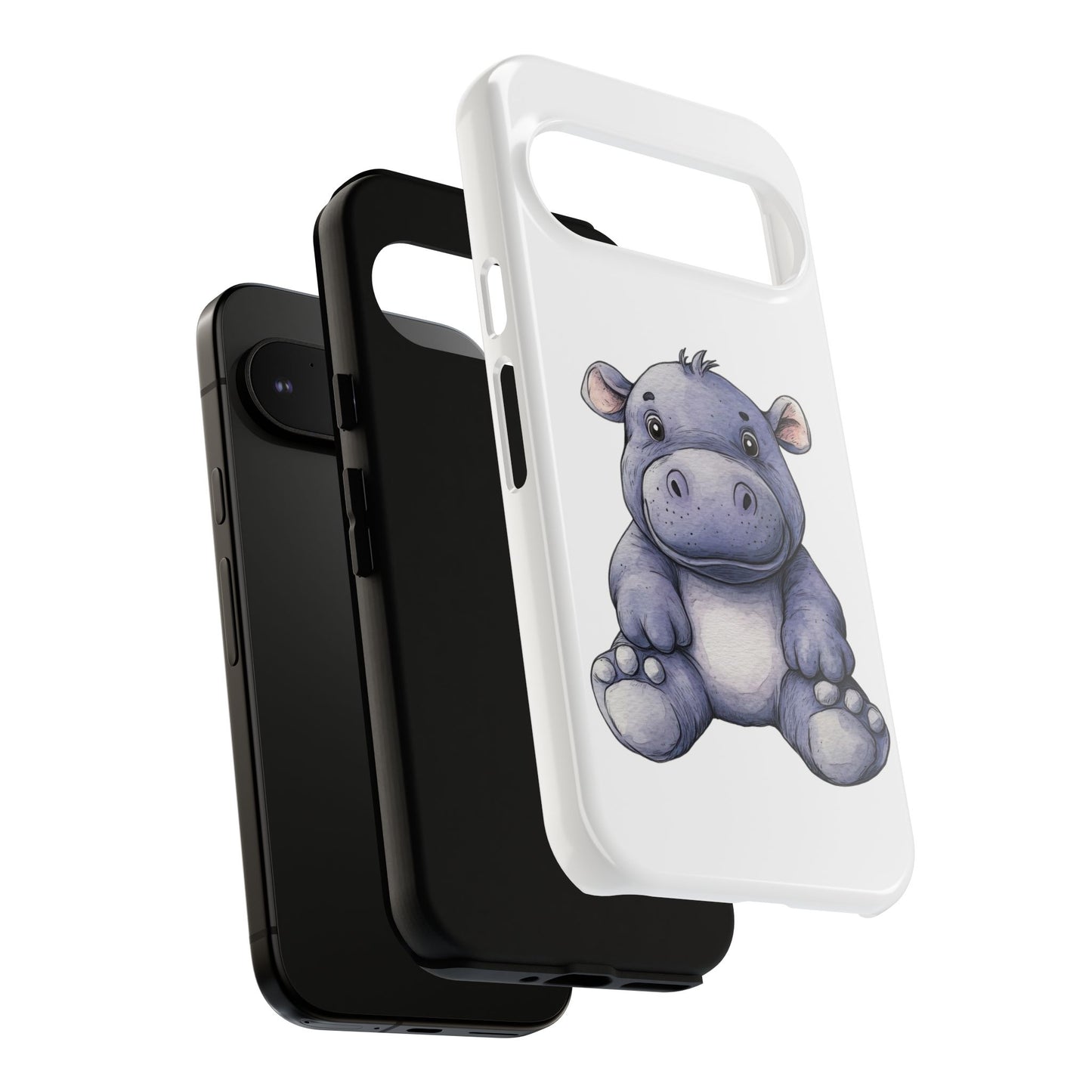 Cute Hippo Phone Case, Unique Tough Cases, Animal Lover Gift, Cute Animal Design, Baby Animal Phone Accessory