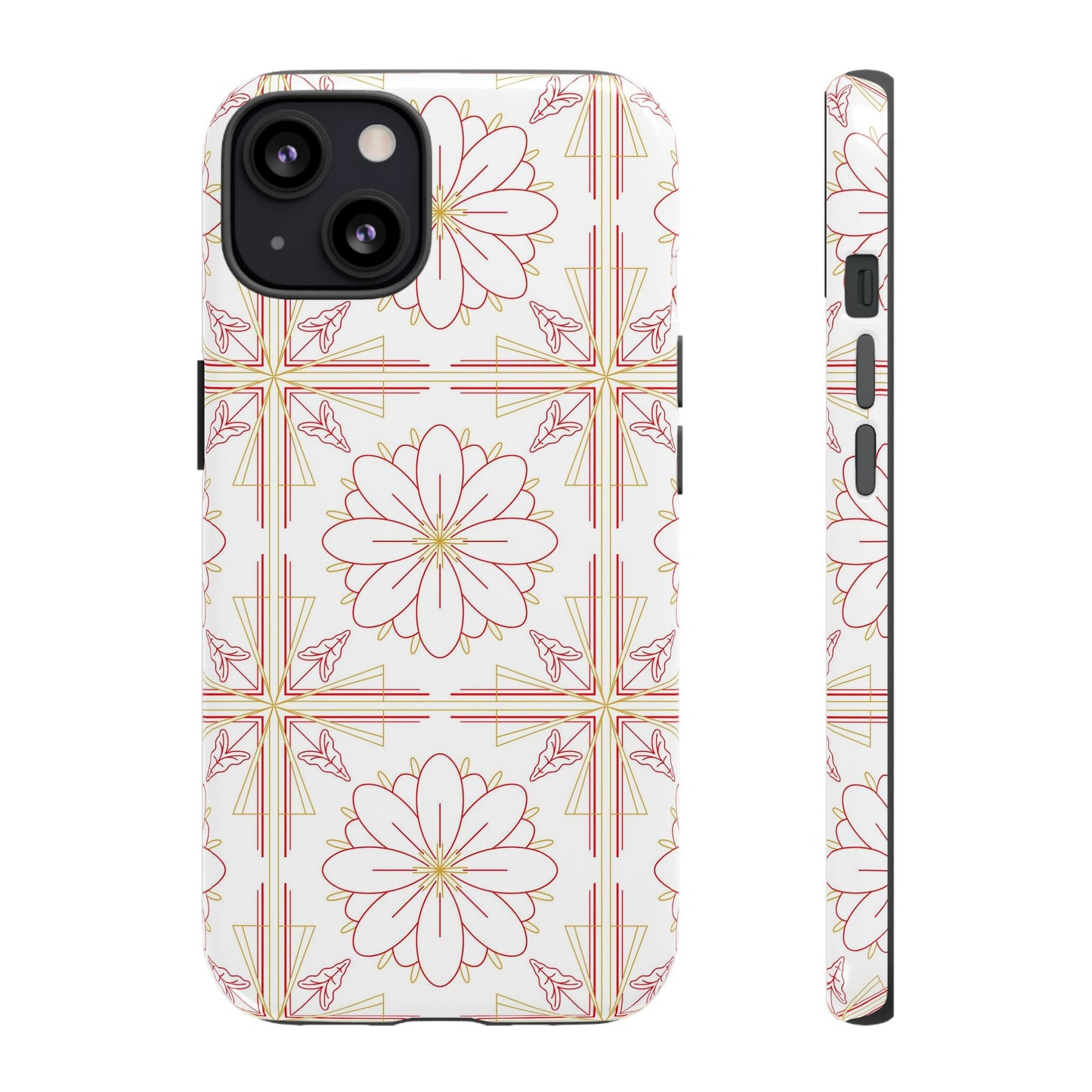 Floral Pattern Phone Case - Stylish Tough Case, Flower Design, Cute Mobile Cover, Phone Accessory, Gift for Her, Spring Style