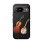 Musical Instrument Phone Case - Violin & Banjo Design, Music Lover Gift, Unique Phone Cover, Holiday Gift, Durable Tough Cases