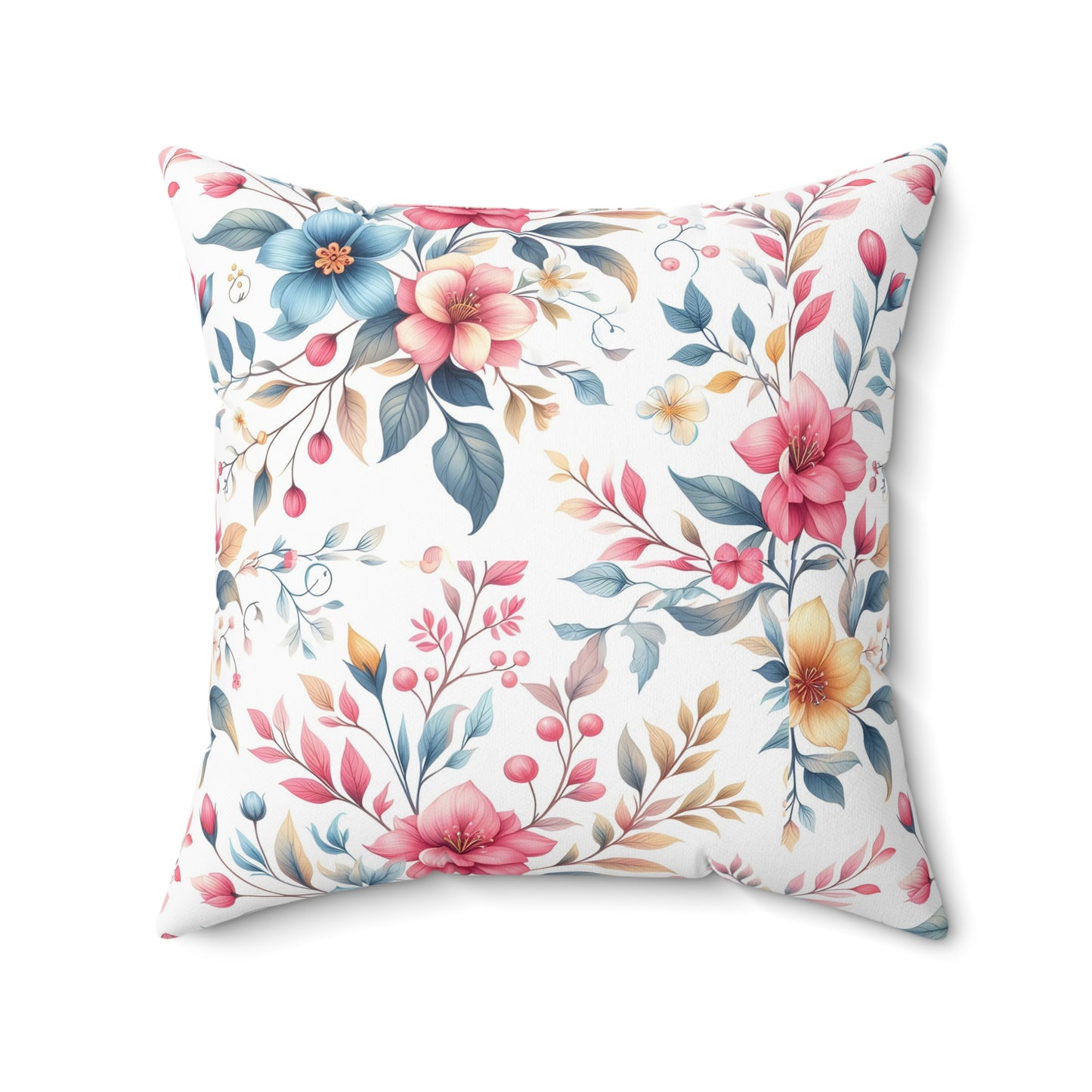 Floral Decorative Pillow, Cozy Home Cushion, Boho Chic Accent, Gift for Her, Living Room Decor, Spring Home Accessory