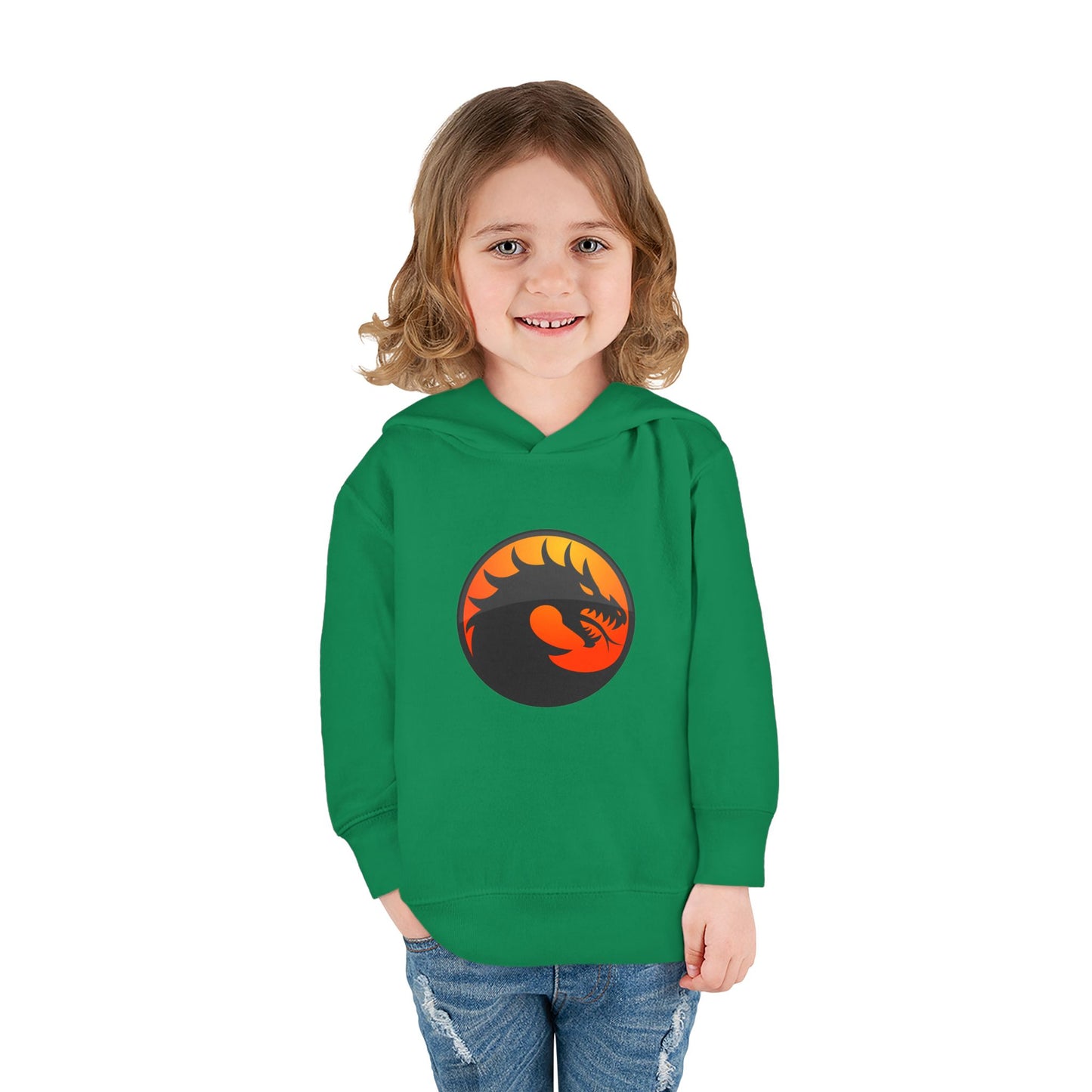 Toddler Fleece Hoodie with Dragon Design, Cozy Kids Pullover, Perfect for Playtime, Birthday Gift, Halloween Costume, Dragon Lover Apparel