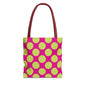 Vibrant Polka Dot Tote Bag, Colorful Shopping Bag, Eco-Friendly Tote