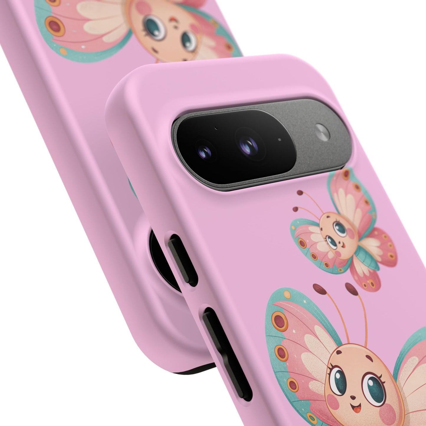 Cute Butterfly Phone Case, Tough Phone Cover, Girly Phone Accessory, Unique Gift for Her, Kids Phone Case, Floral Design Case