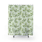 Botanical Leaf Shower Curtain — Watercolor Green Branch Bathroom Decor