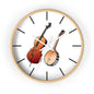 Musical Instruments Wall Clock, Rustic Home Decor, Gift for Musicians, Unique Wall Art, Music Lover's Decoration