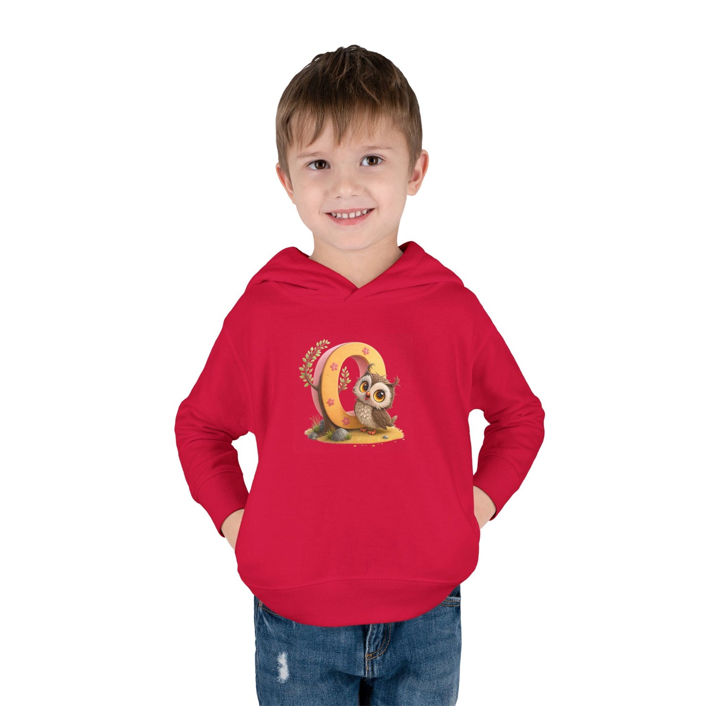Adorable Toddler Owl Pullover Fleece Hoodie, Cute Kids Hoodie, Owl Design, Cozy Toddler Apparel, Perfect for Gifts and Playtime