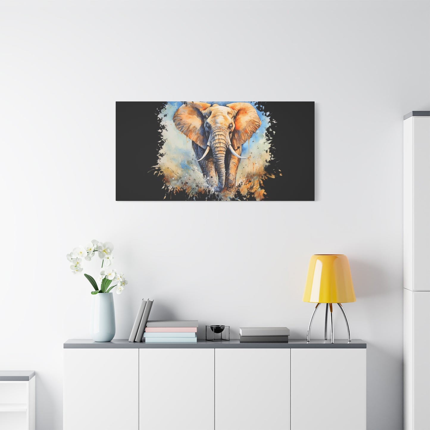 Matte Canvas, Stretched, 1.25" - Elephant