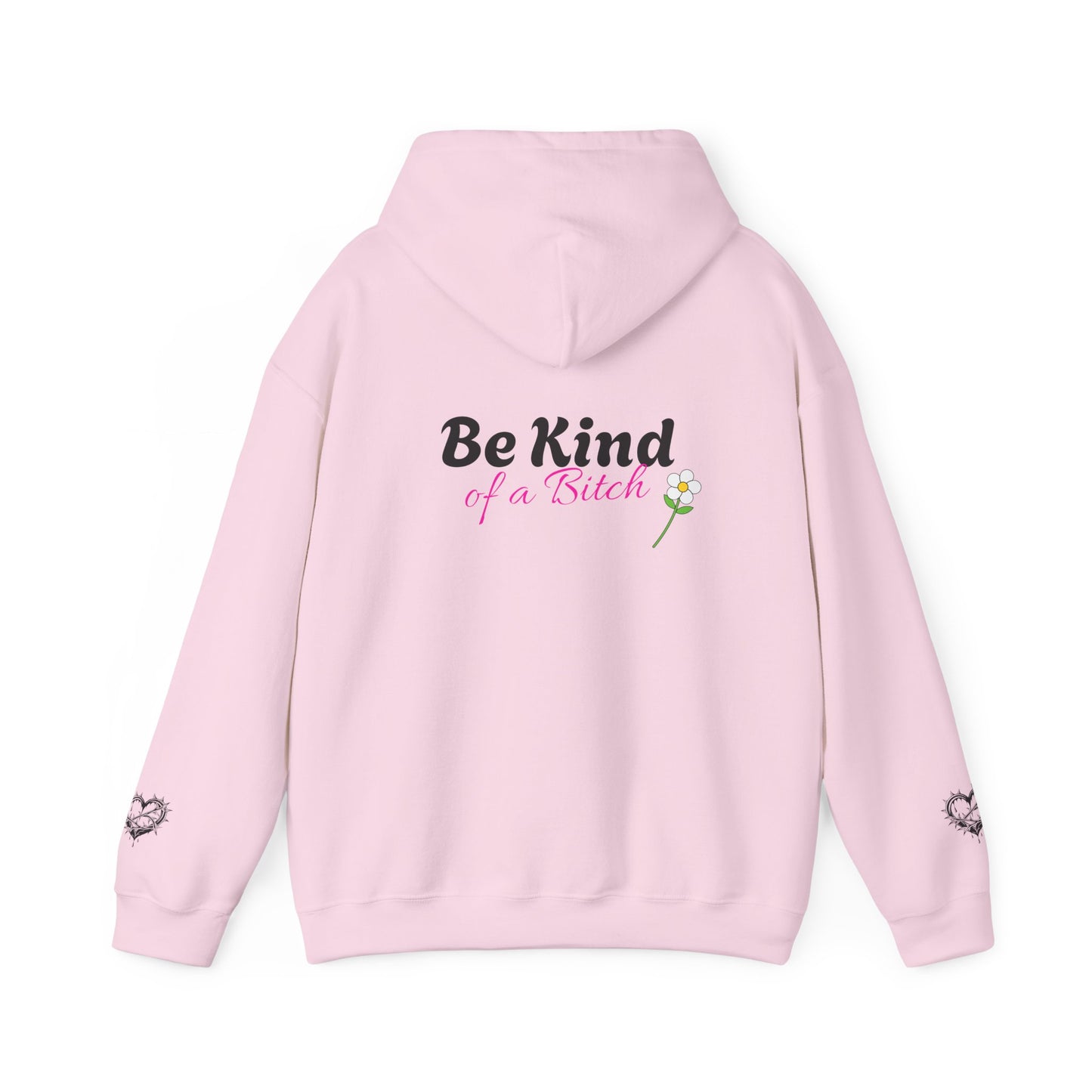 Chic Hooded Sweatshirt with Heart Design - Cozy Streetwear, Perfect Gift for Friends, Casual Style, Empowering Sayings, Unisex Fashion