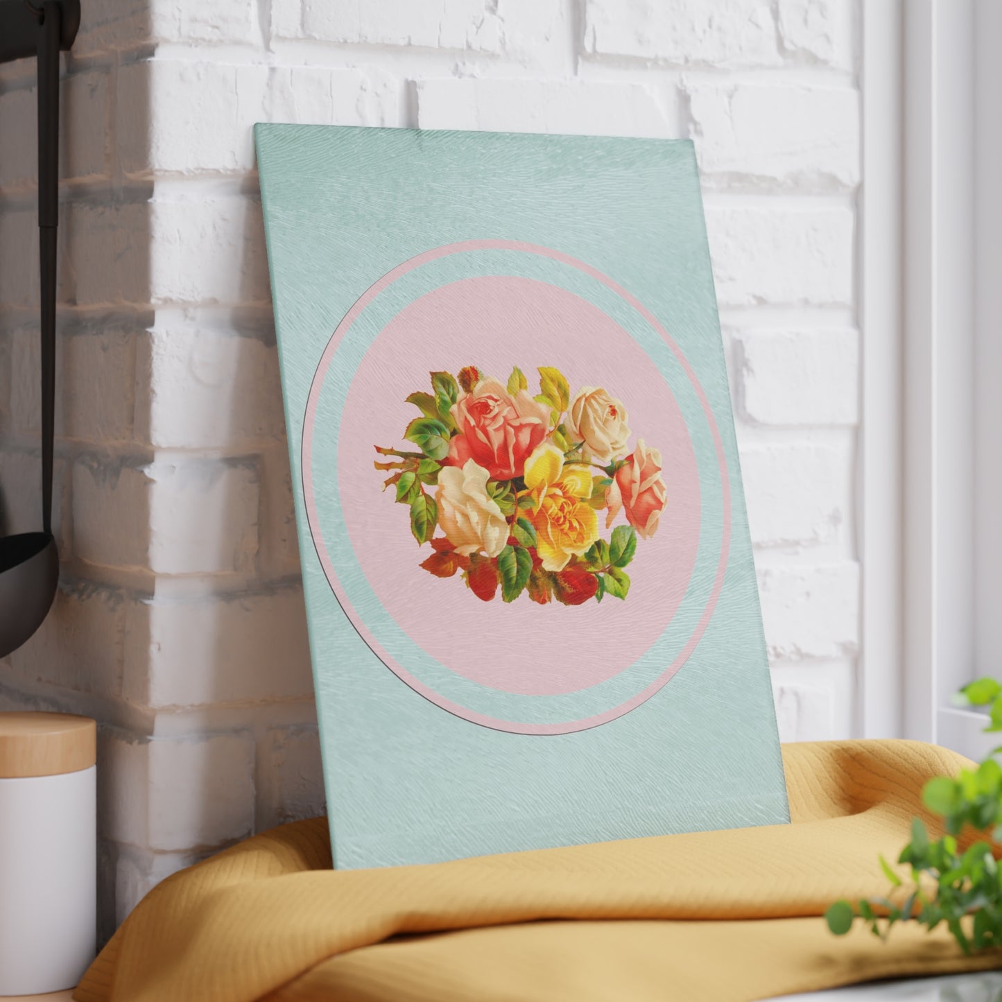 Floral Glass Cutting Board | Kitchen Decor, Gift for Home Chefs, Wedding Present, Housewarming Gift, Floral Design