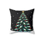 Christmas Tree Throw Pillow — Festive Star-Topped Holiday Decor