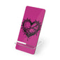 Heart-Shaped Mobile Stand, Phone Holder, Smartphone Display, Tech Accessory, Pink Heart Decor, Valentine's Gift, Office Decor