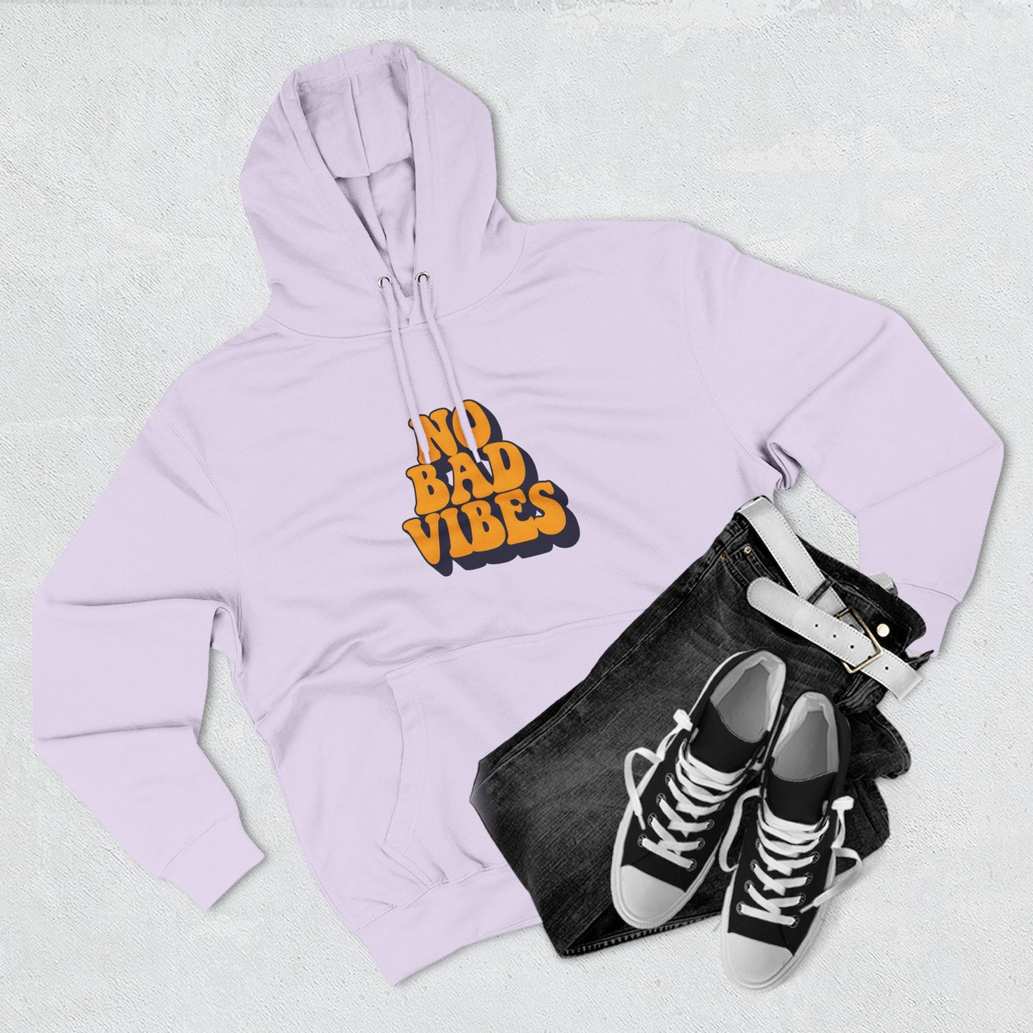 Good Vibes Only Fleece Hoodie for Positive Energy Lovers, Motivational Comfort, Chill Attire, Casual Wear, Gift for Friends