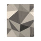 Cozy Geometric Velveteen Plush Blanket | Soft Throw for Home Decor, Gift for Homeowners, Minimalist Design, Perfect for Cozy Nights