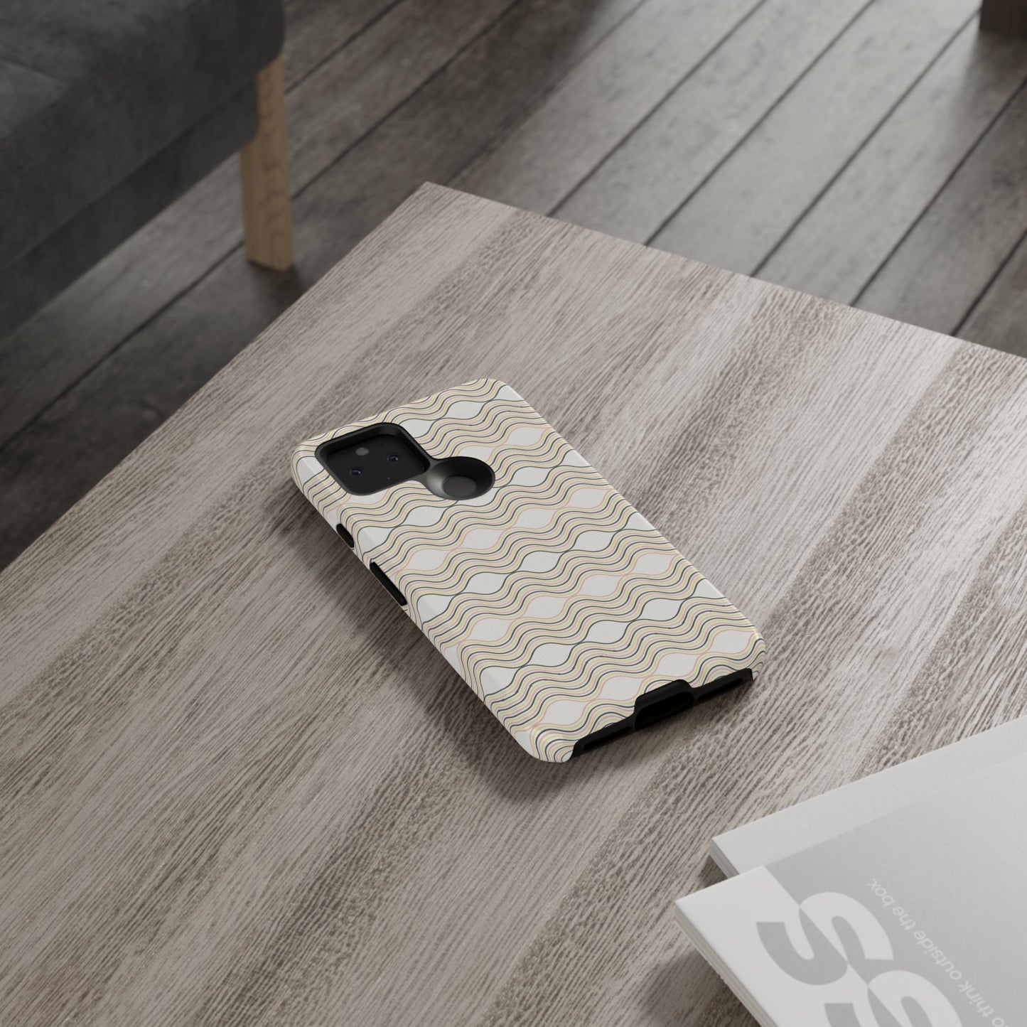 Stylish Phone Case for Tough Protection, Wavy Design, Chic Accessory, Gift for Her, Trendy Tech, Holiday Gift Idea