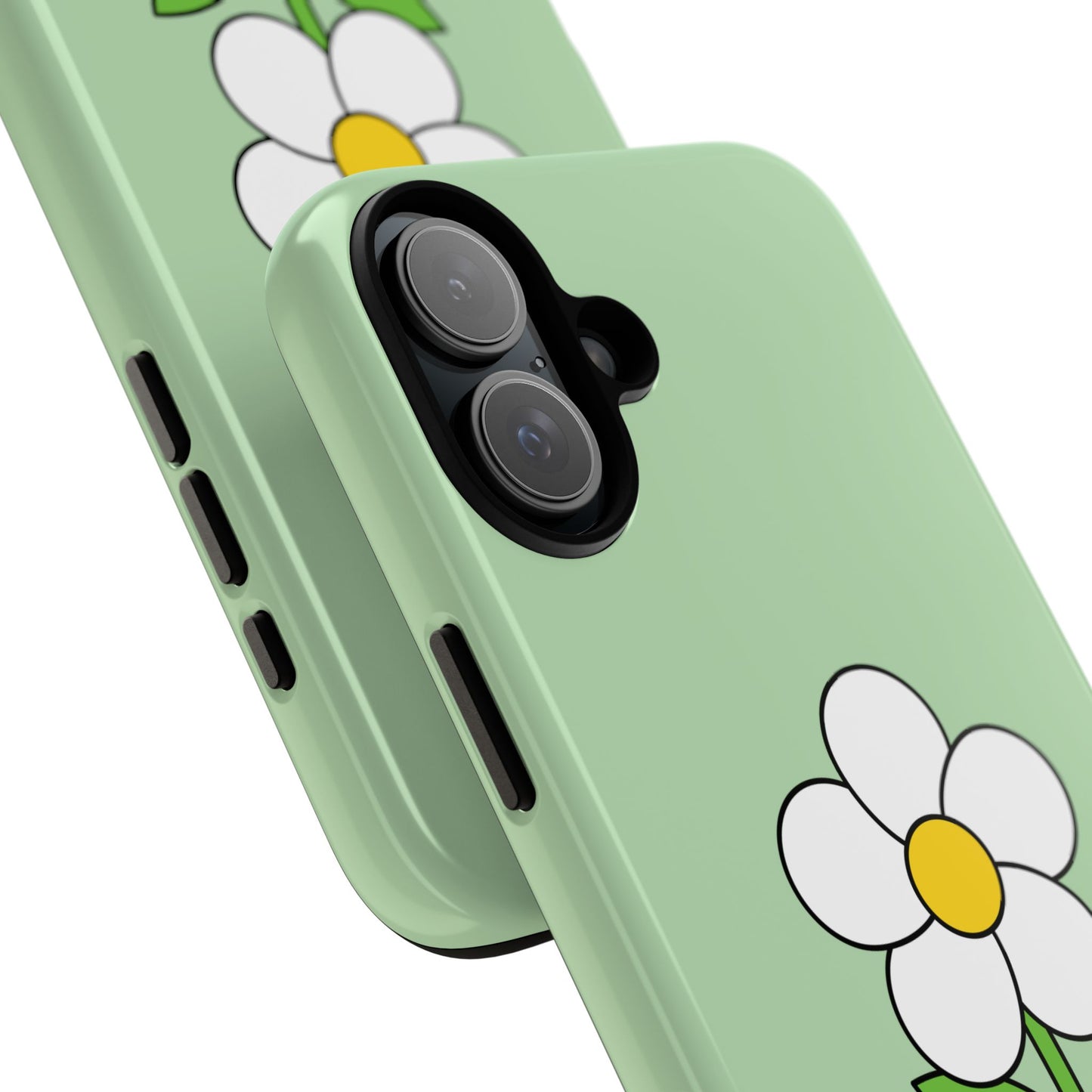 Floral Phone Case - Tough Cases for Nature Lovers, Cute Green Flower Design, iPhone Cover, Gift for Her, Spring Accessories