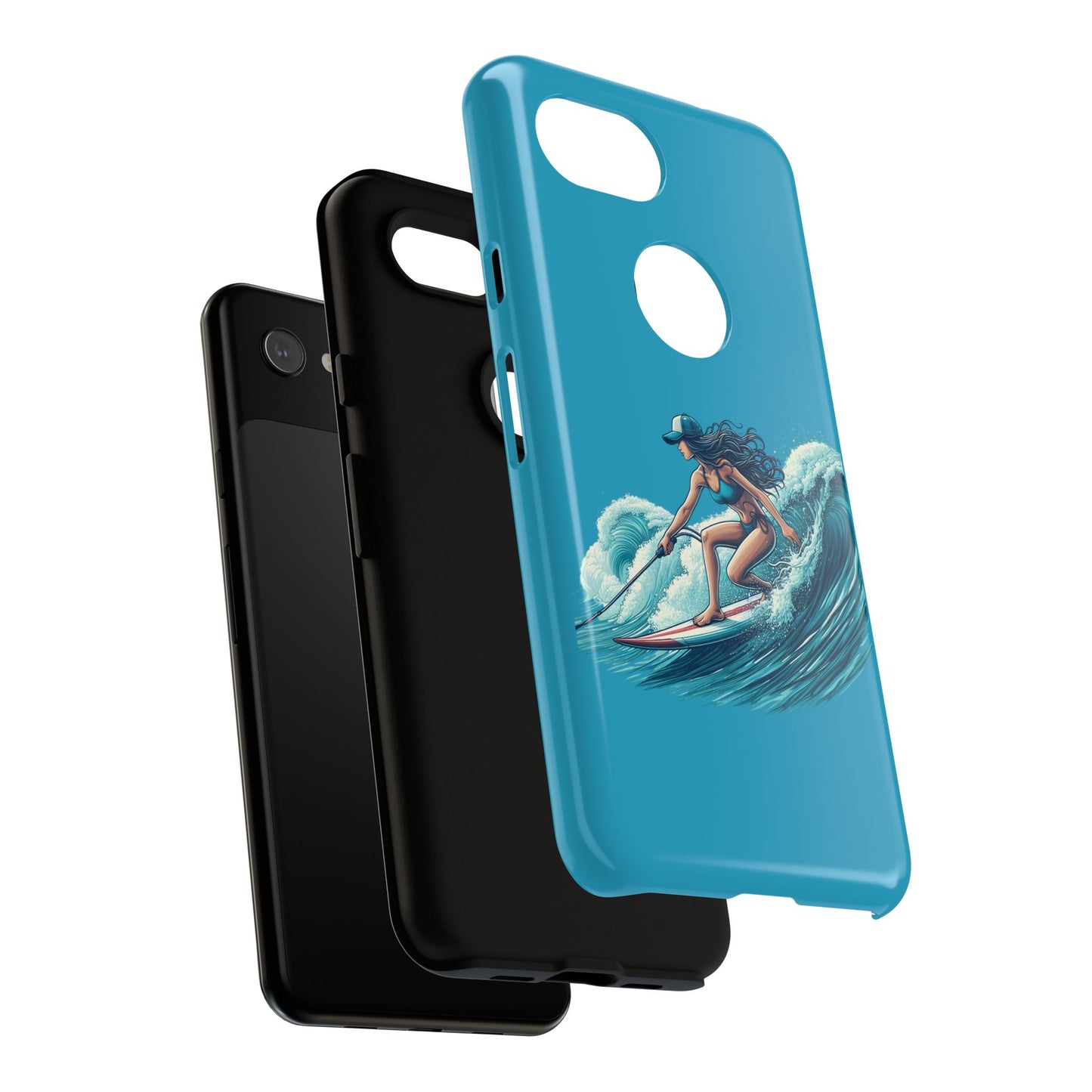 Surfing Phone Case, Coastal Vibes Phone Cover, Tough Cases for Beach Lovers, Ocean Art Phone Accessories, Summer Gift Idea