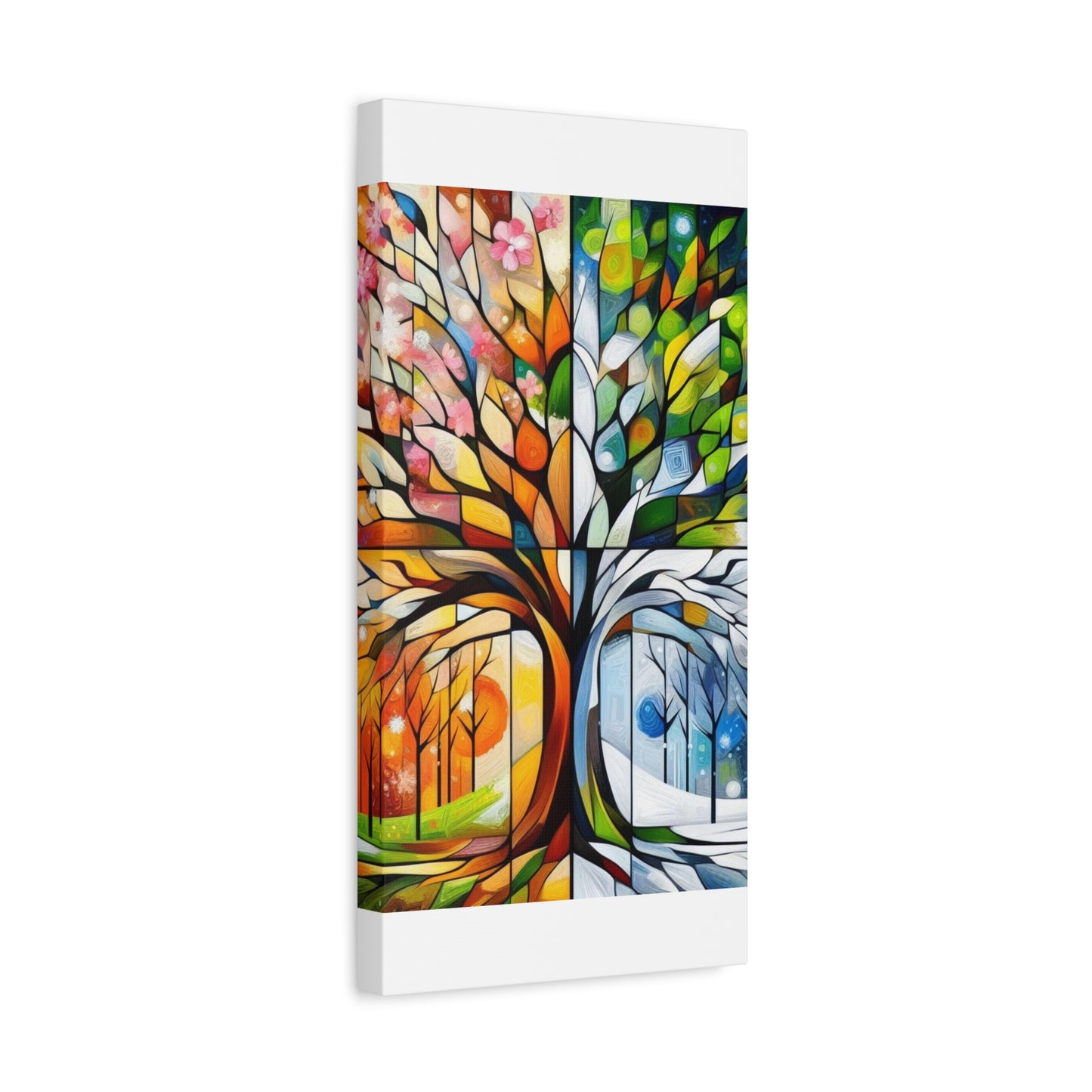 Seasons Tree Matte Canvas Wall Art — Stretched 1.25"