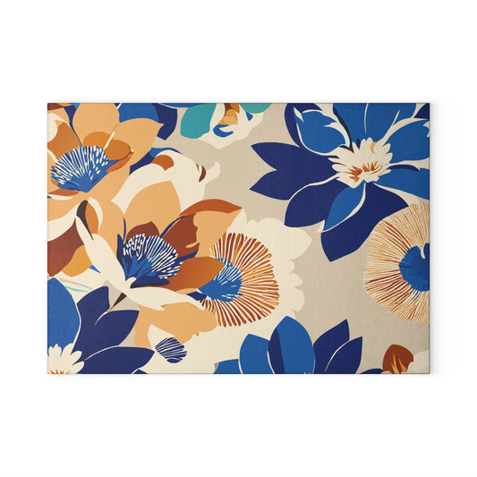 Vibrant Floral Glass Cutting Board, Kitchen Decor, Gift for Home Cooks, Wedding Present, Cooking Essentials, Unique Housewarming Gift