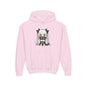 Cute Anime Girl & Puppy Youth Hoodie — Kawaii Kids Pullover for Anime Fans