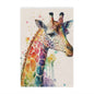 Watercolor Giraffe Minky Blanket — Soft Colorful Animal Throw for Kids & Nursery