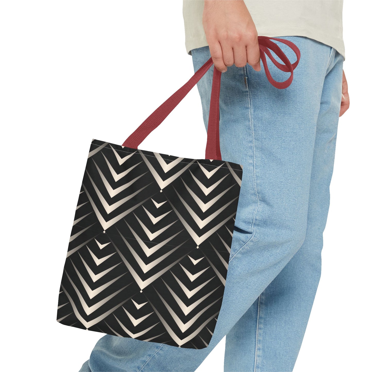 Chic Geometric Tote Bag, Stylish Everyday Bag, Reusable Shopping Tote, Eco-Friendly Gift, Fashion Accessory for All Occasions