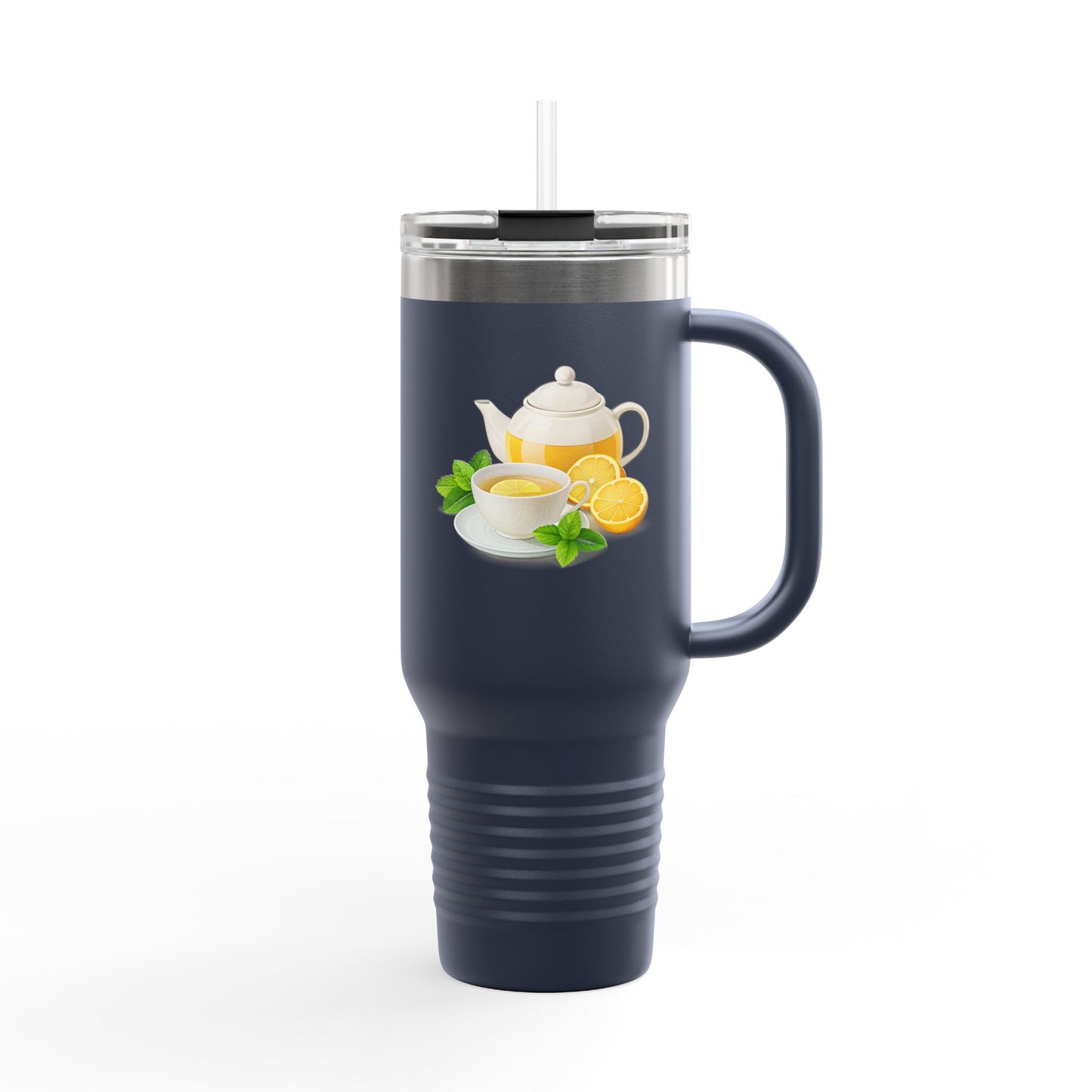 Lemonade Insulated Travel Mug, Perfect for Hot Drinks, Summer Picnics, Outdoor Adventures, Gifts for Tea Lovers, 40oz