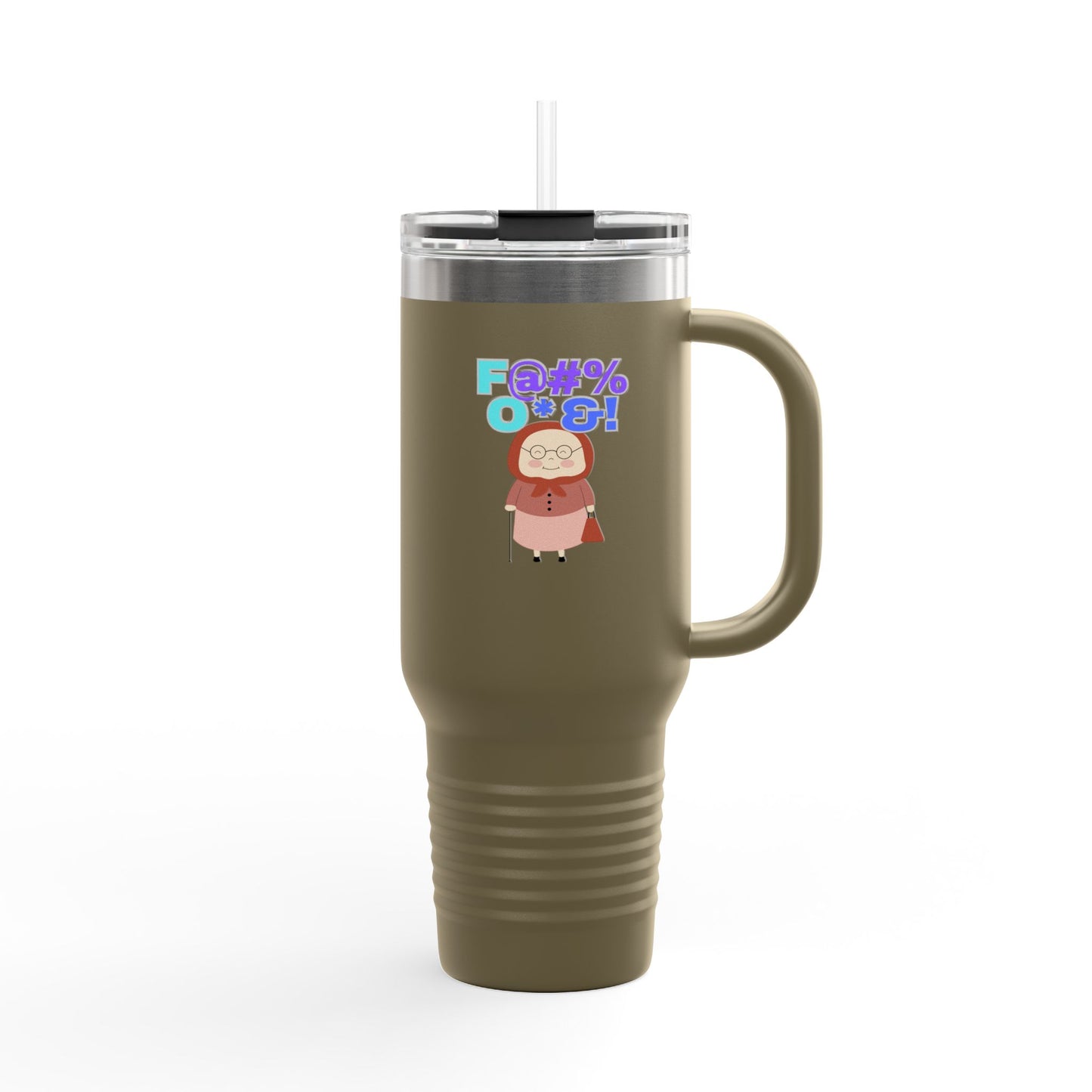 Funny Insulated Travel Mug, 40oz - Hilarious Grandma Design, Perfect Gift for Coffee Lovers, Road Trips, Birthdays, Everyday Use