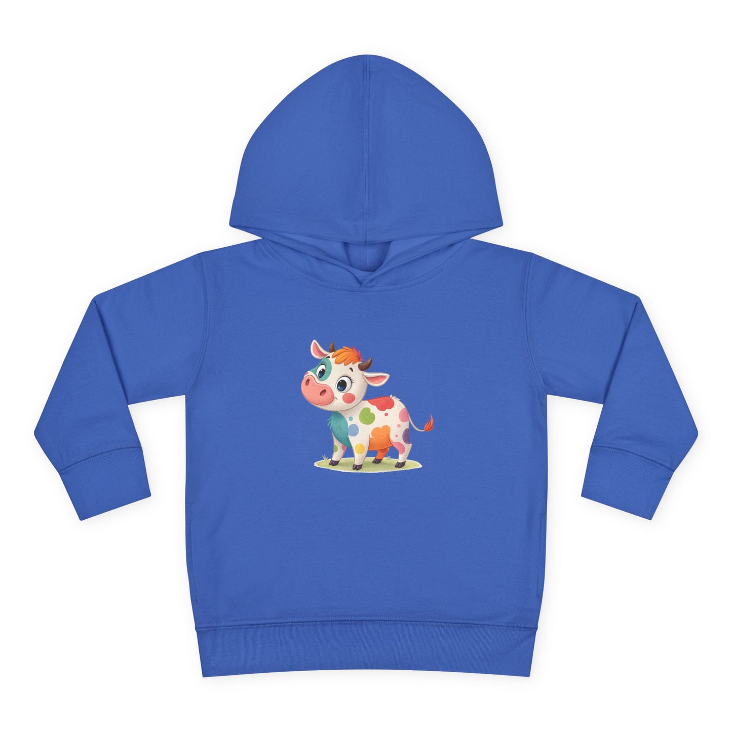 Cute Cow Toddler Pullover Fleece Hoodie, Kids' Hoodie, Animal Hoodie, Cozy Kids Apparel, Fun Gifts for Toddlers, Birthday Gift
