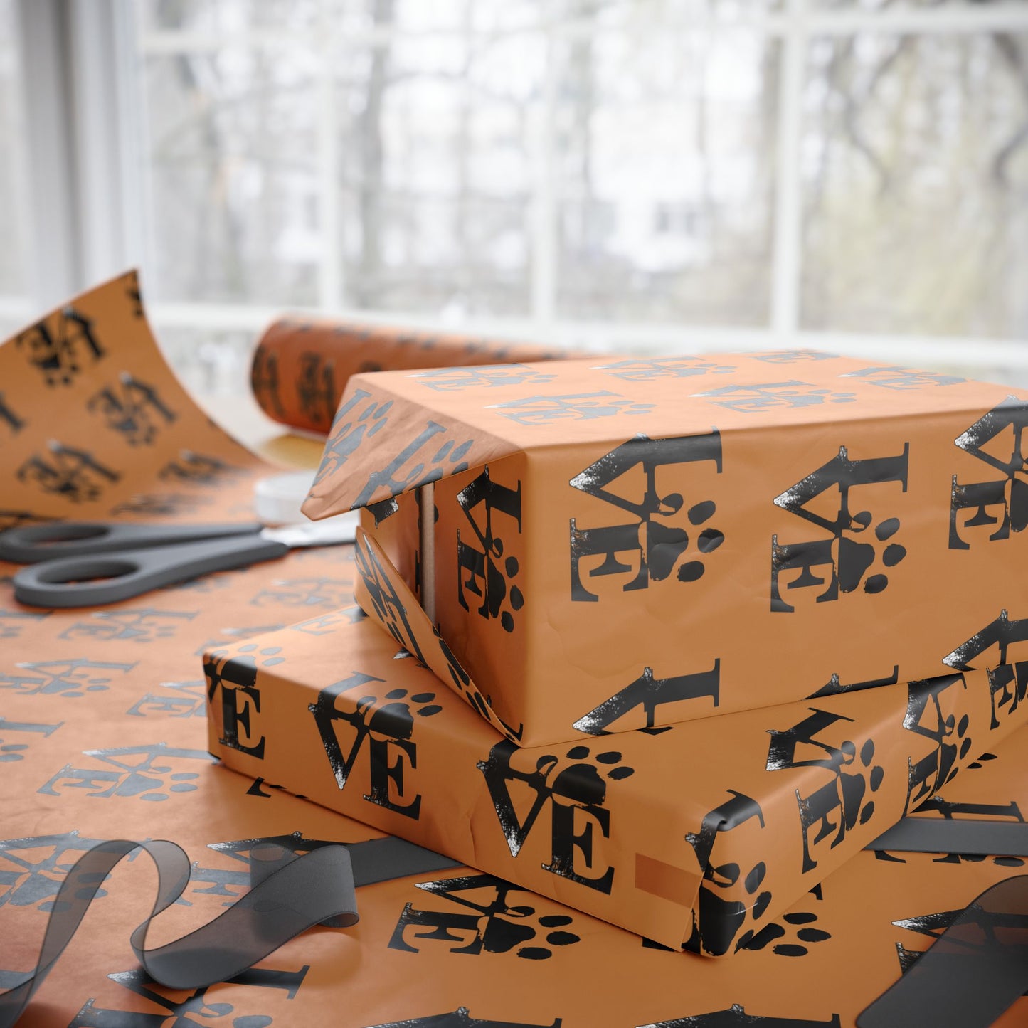 Elegant Halloween Wrapping Paper | Festive Gift Wrap, Pumpkin Spice Decor, Fall Celebration, Unique Gift Presentation, Holiday Packaging