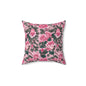 Floral Decorative Pillow, Cozy Home Accent, Pink Rose Cushion, Gift for Her, Living Room Decor, Spring Home Decor