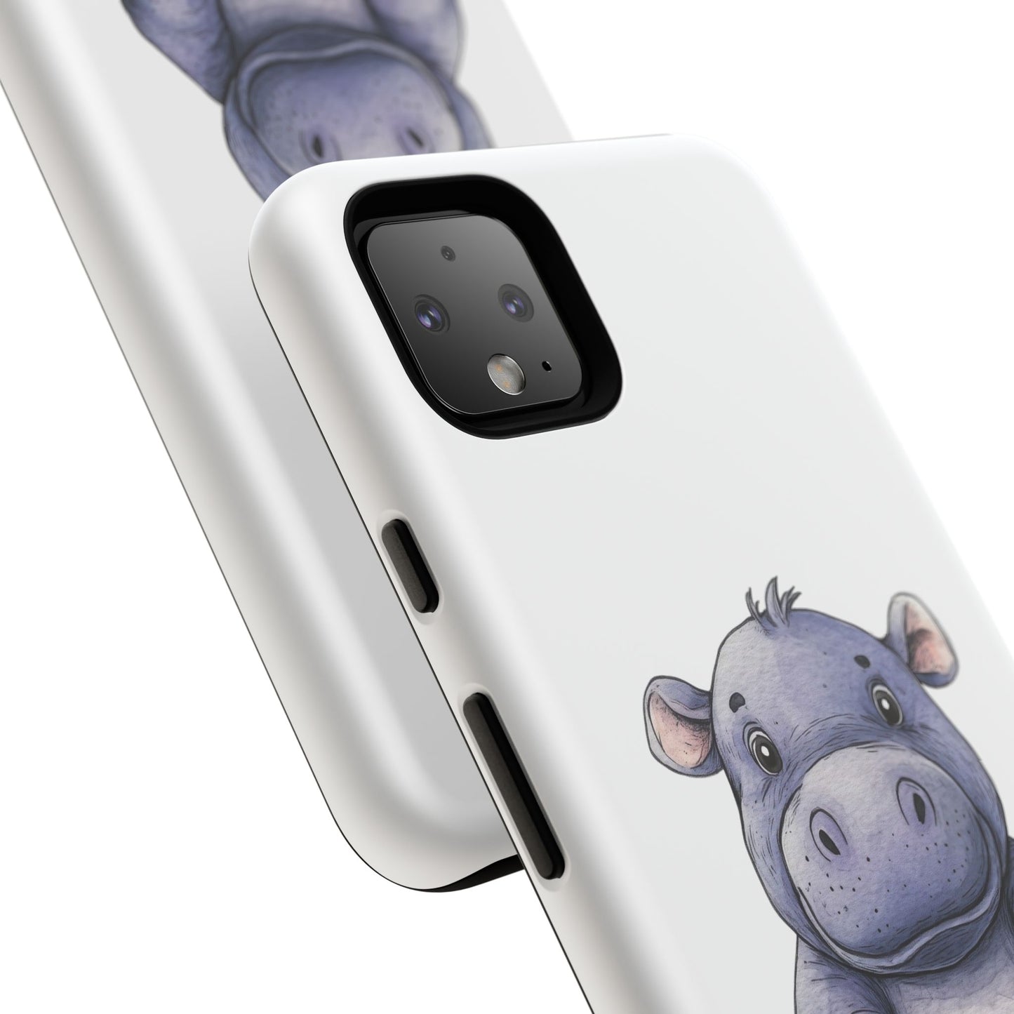 Cute Hippo Phone Case, Unique Tough Cases, Animal Lover Gift, Cute Animal Design, Baby Animal Phone Accessory