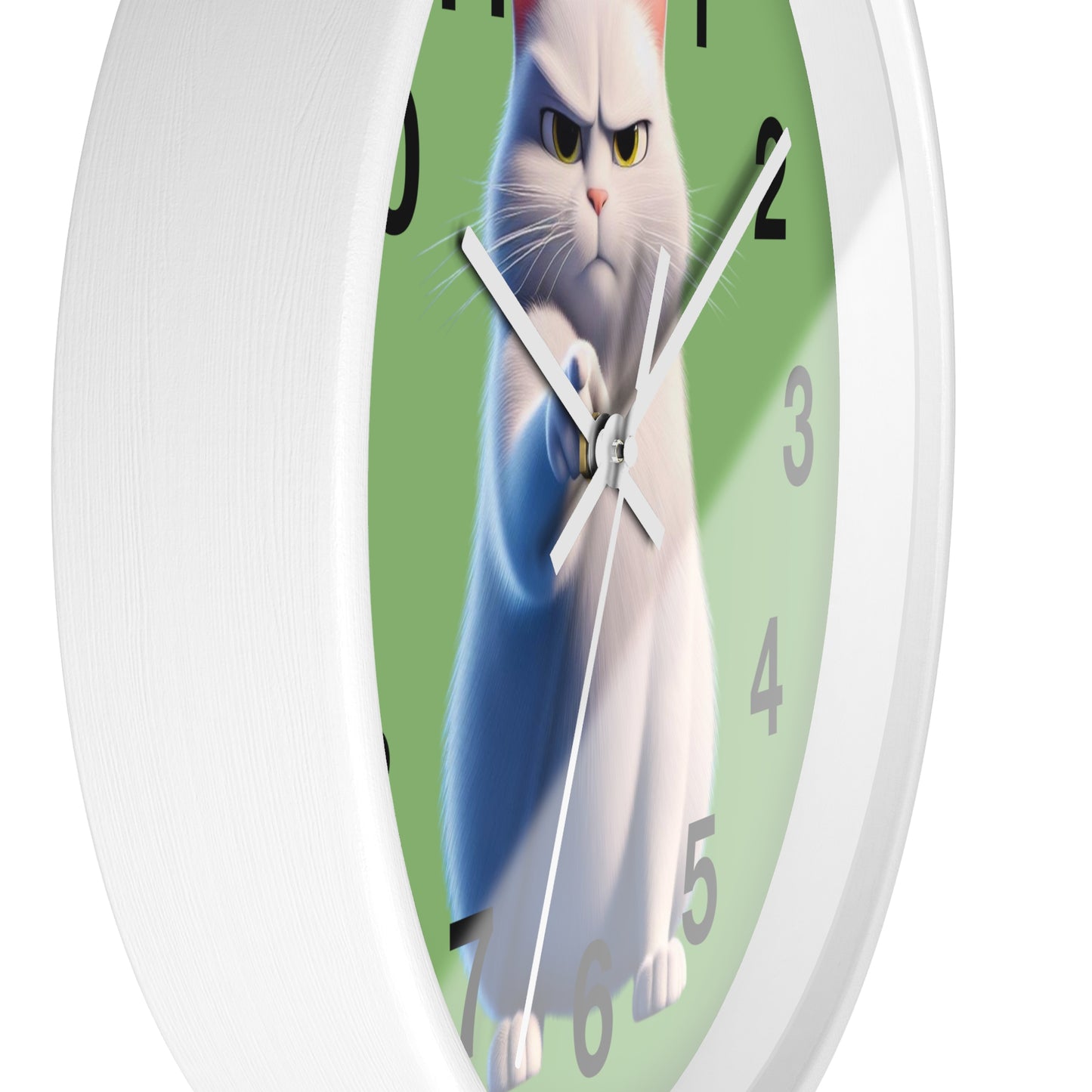 Whimsical Cat Wall Clock, Funny Animal Decor, Unique Gift for Cat Lovers, Home & Office Decoration, Purr-fect for Cat Themed Parties