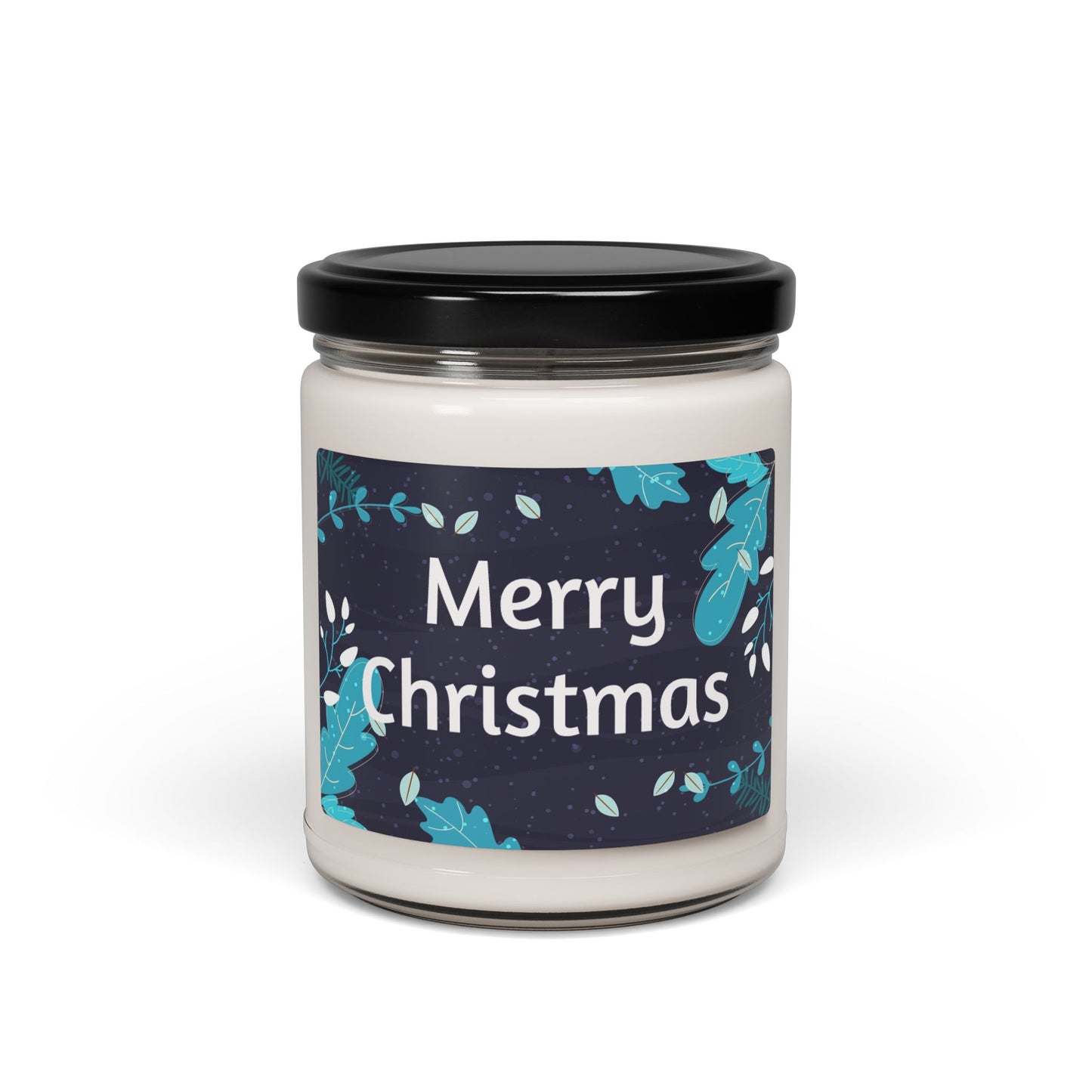 Christmas Scented Soy Candle — 9oz "Merry Christmas" Holiday Jar
