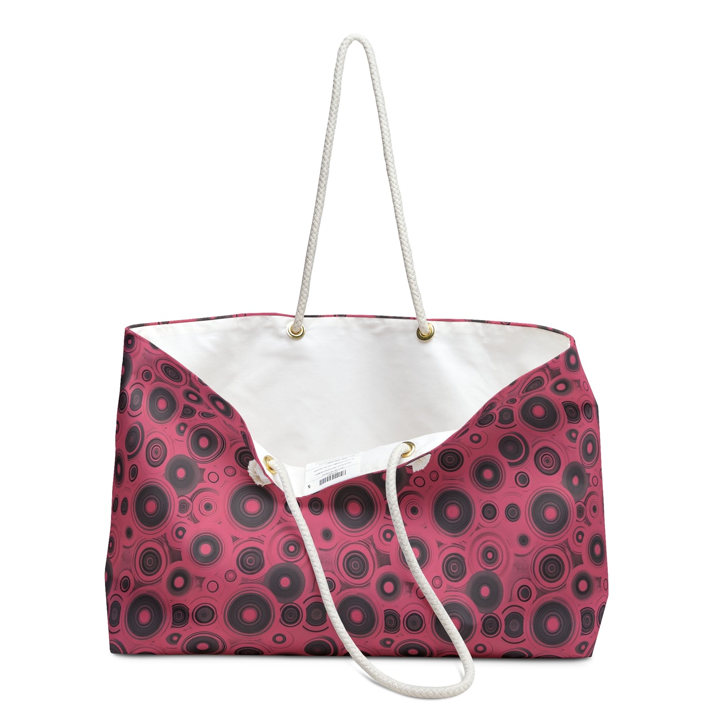 Chic Weekender Bag with Retro Bubble Design, Perfect for Travel